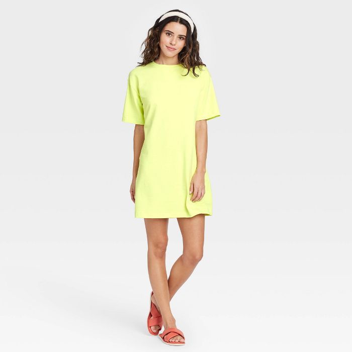 Women's Elbow Sleeve Knit T-Shirt Dress - A New Day™ | Target