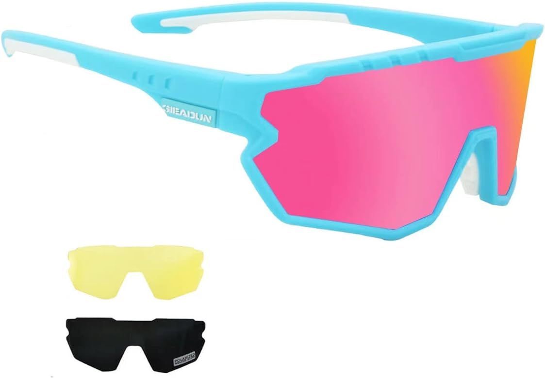 GIEADUN Cycling Glasses Sports Sunglasses Polarized for Cycling, Baseball,Fishing, Ski Running,Go... | Amazon (US)