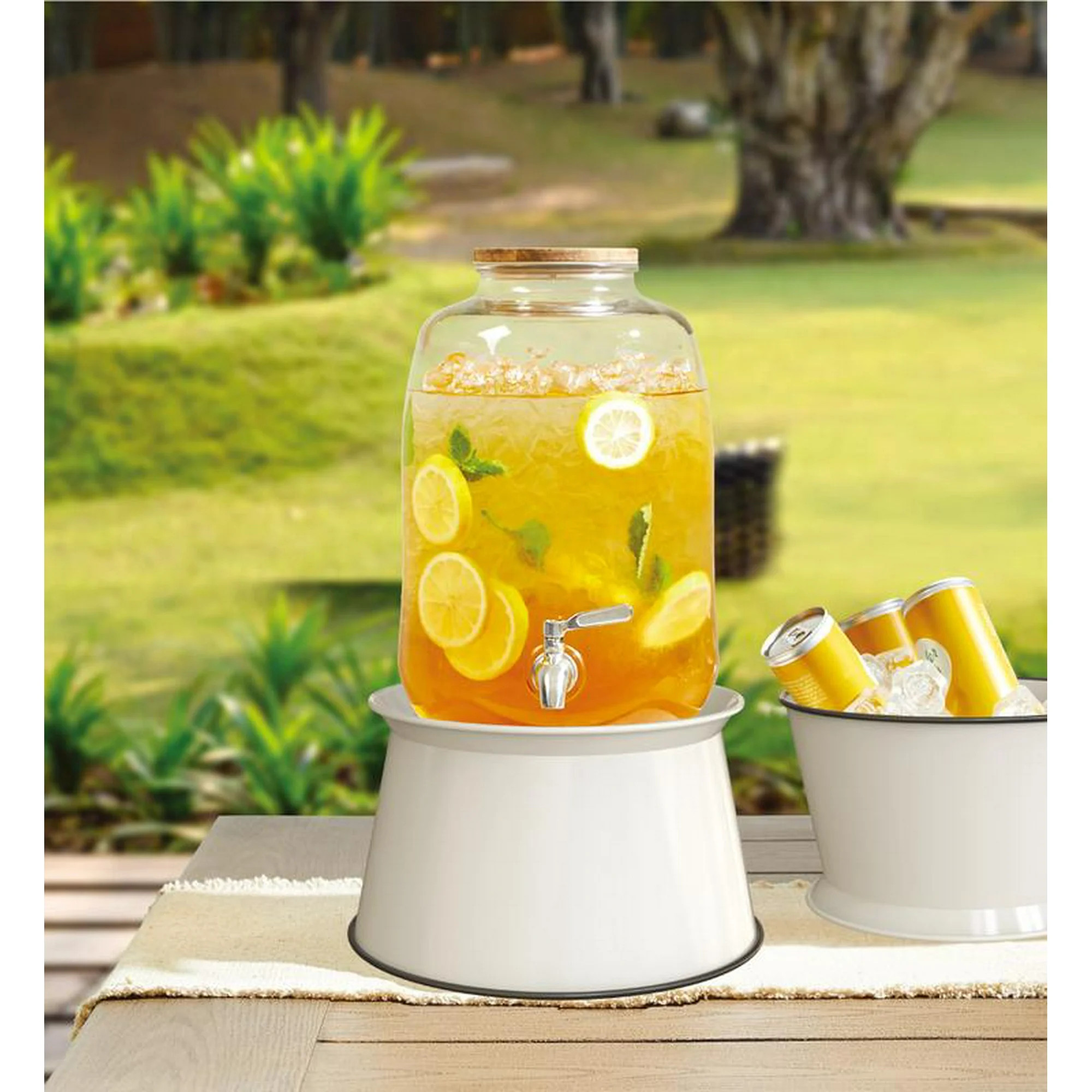 Hometrends White Round Dispenser Stand,Dia 9.56" | Walmart (CA)