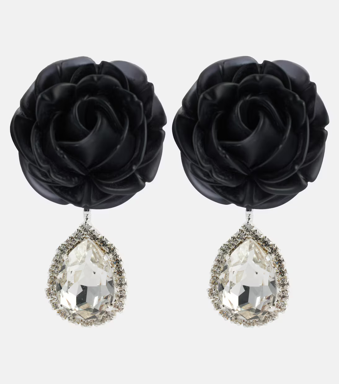 Mini Rose crystal-embellished drop earrings | Mytheresa (US/CA)
