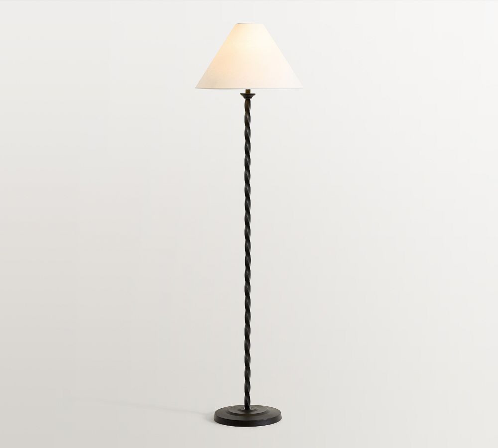 Harper Twisted Metal 59"" Floor Lamp, Oiled Bronze | Pottery Barn (US)