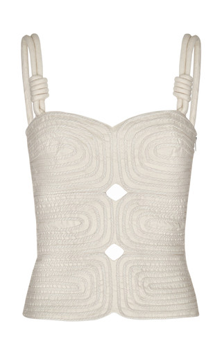 Marea Embroidered Linen Top | Moda Operandi (Global)