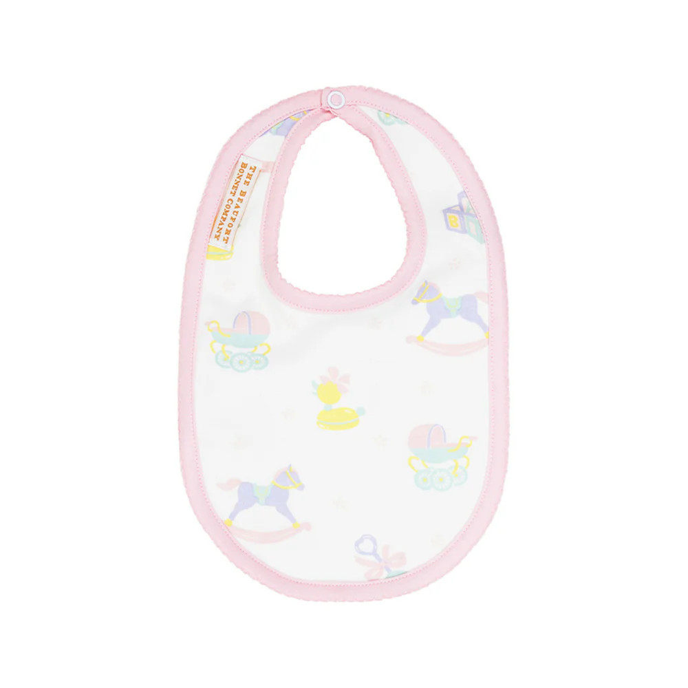 Burp Me Bib - Something for Baby Pink with Palm Beach Pink | The Beaufort Bonnet Company