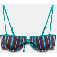 Zara - Striped Underwire Bikini Top - Blue - S - Woman | Zara US