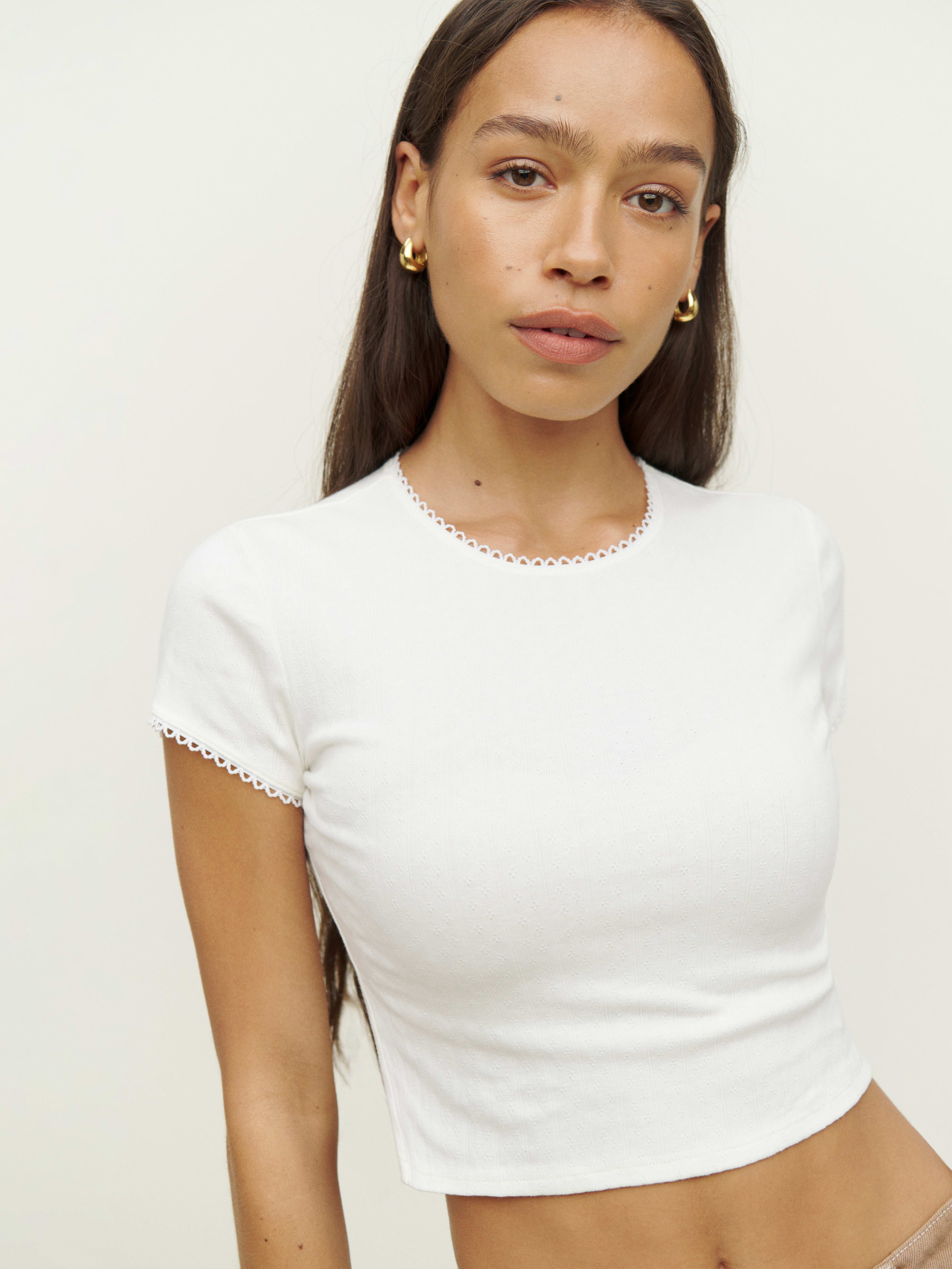 Muse Pointelle Tee | Reformation (Global)