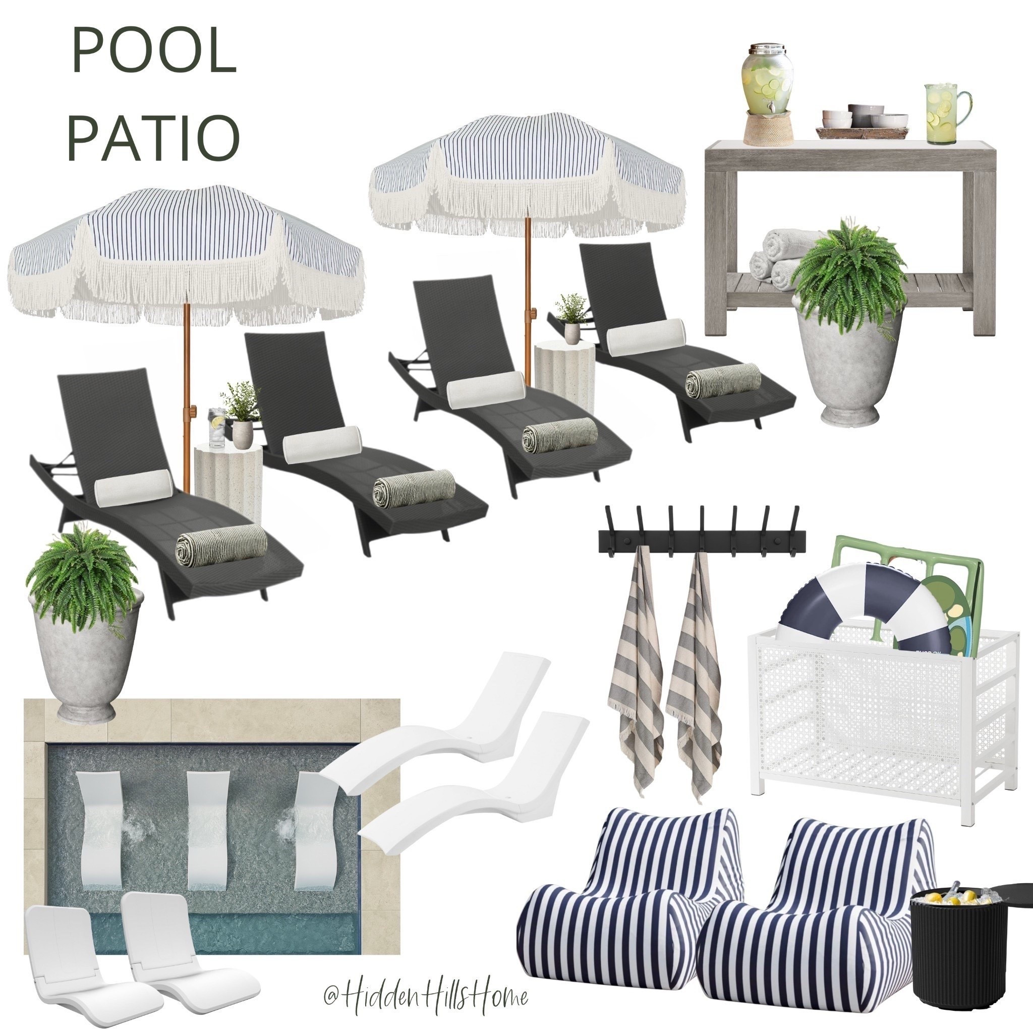 Outdoor furniture, pool patio ideas, lounger chairs, pool loungers, outdoor decor ideas #pool

#LTKHome #LTKSaleAlert #LTKSeasonal