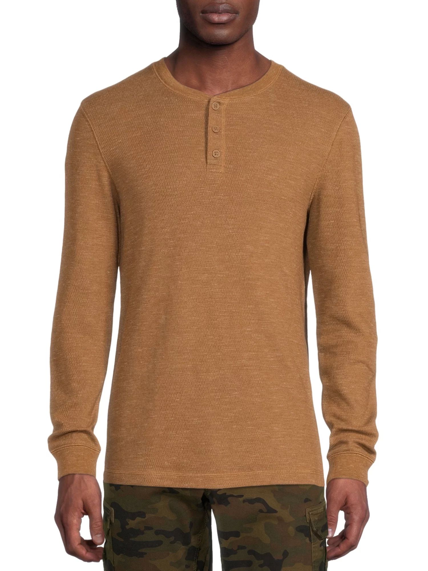 George Men's and Big Men's Long Sleeve Thermal Henley - Walmart.com | Walmart (US)