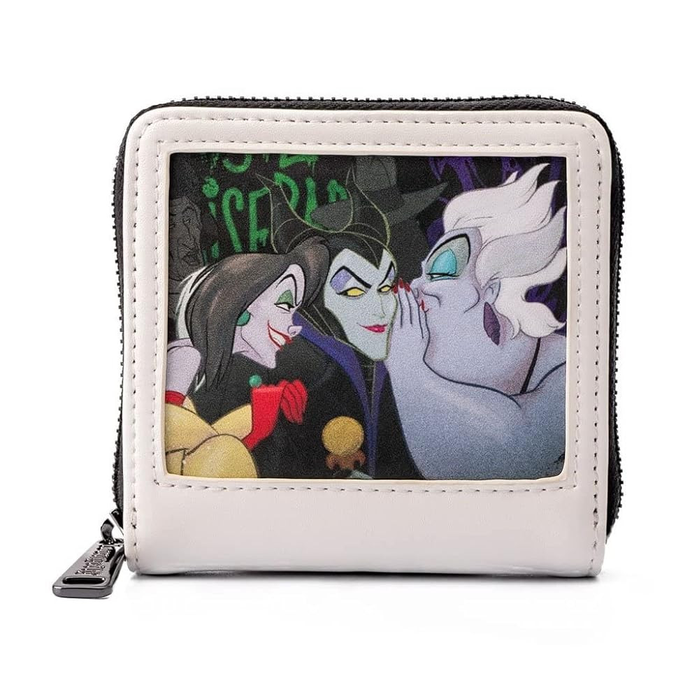 Loungefly Disney Villains Club Polaroid Zip Faux Leather Wallet,Lightweight, Villains Club One Si... | Amazon (US)