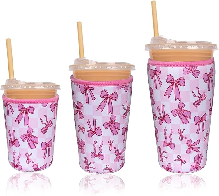 Reusable Insulated Neoprene Iced Coffee Cup Sleeve, Durable Drink Sleeve for Cold Beverages, Beve... | Amazon (US)