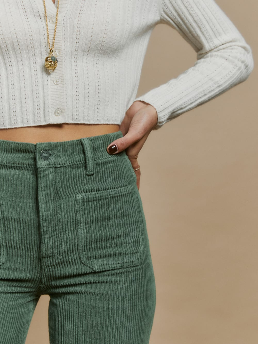Alyssa High Rise Wide Leg Corduroy Pants | Reformation (Global)