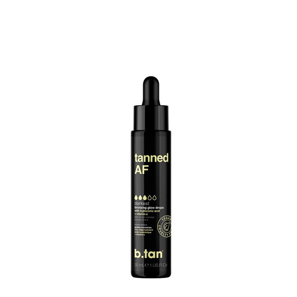 b.tan Tanned AF Darkest Bronzing Glow Drops with Hyaluronic Acid + Vitamin E 1 oz | Walmart (US)