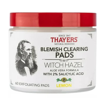 Thayers Witch Hazel Blemish Clearing Pads Lemon 60 Ea 2 Pack | Walmart (US)