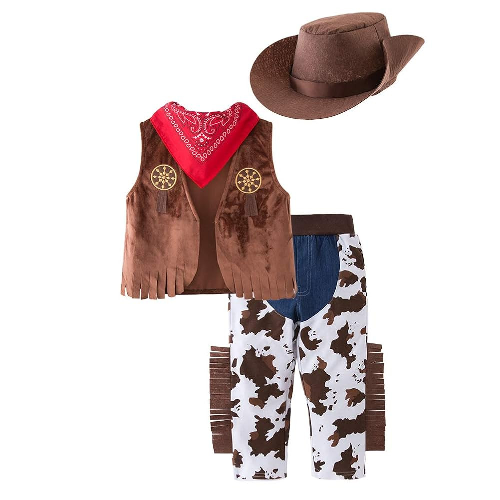 LXKIKMM May's Baby Western Cowboy Style Kids Costume Set Cosplay Costume | Amazon (US)
