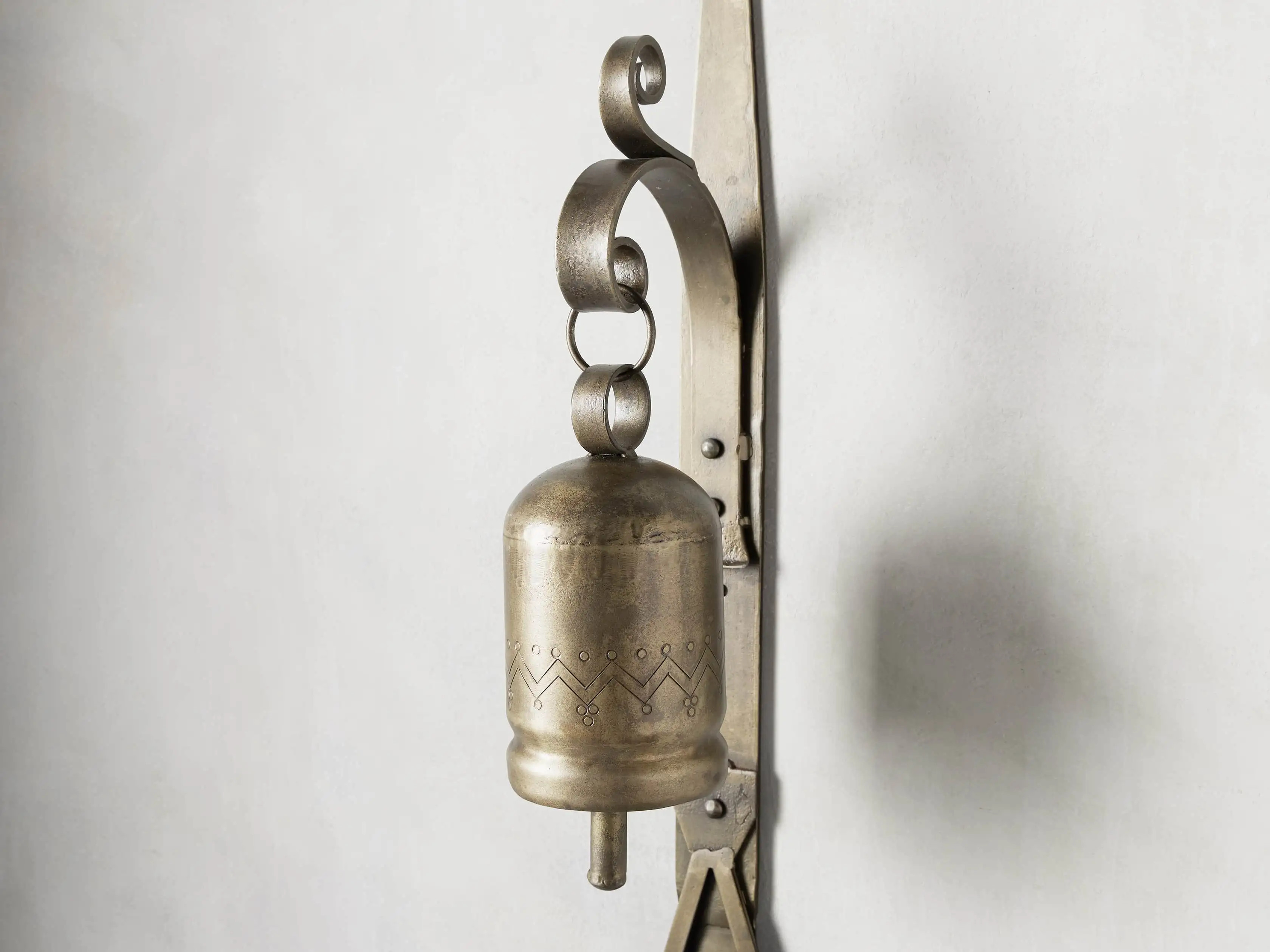 Wall Mount Antique Brass Dinner Bell | Arhaus