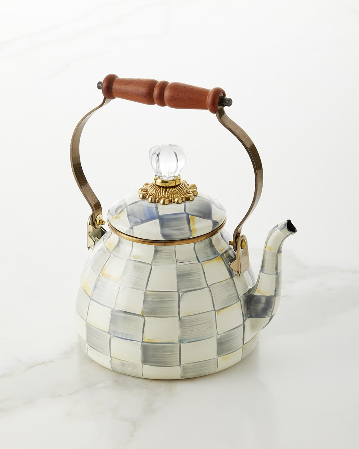 Sterling Check Tea Kettle, 2qt. | Neiman Marcus