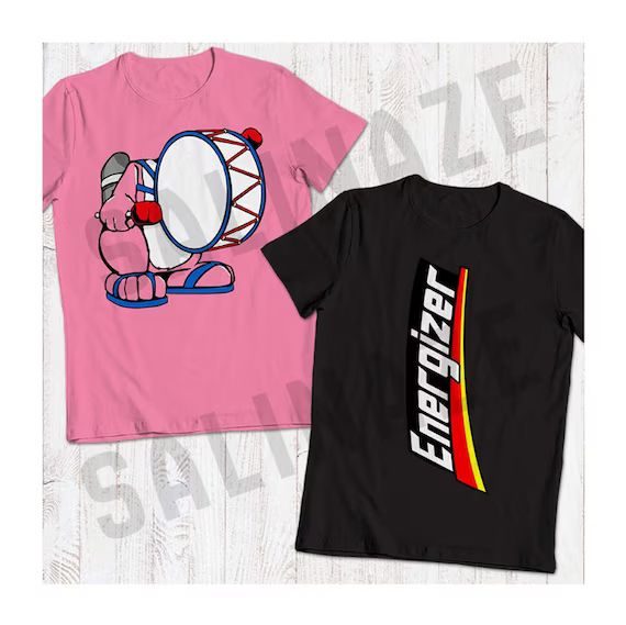 Energizer Bunny T-Shirt,  Vintage Bunny T-Shirt, Vintage Energizer T-Shirt, Double Trouble Matchi... | Etsy (US)