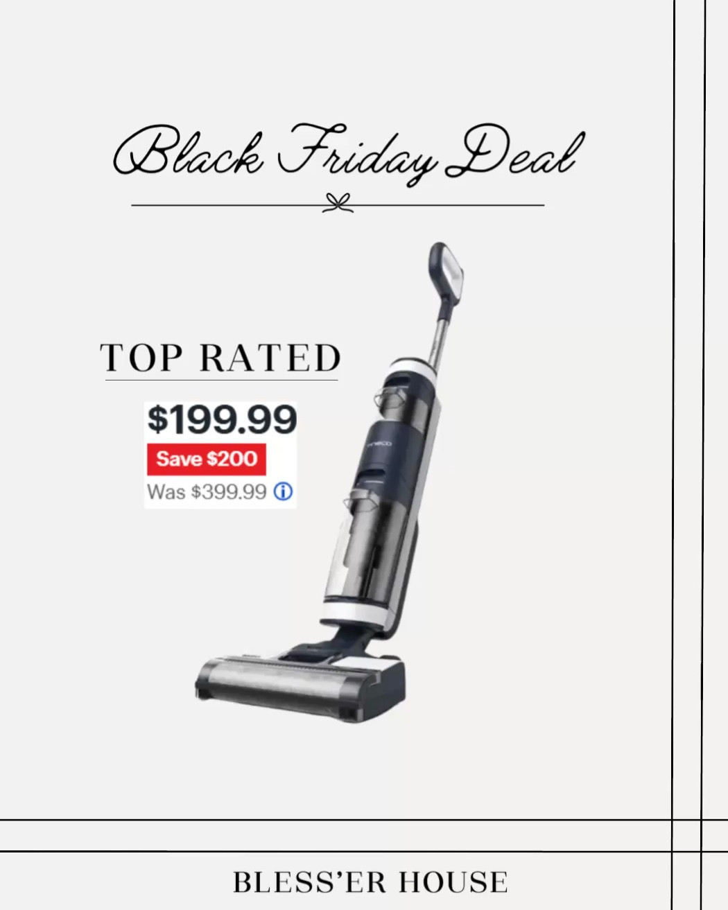 50% off!

Cordless vacuum, vacuum deals, best vacuum, vacuum reviews, Dyson, Tineco

#LTKCyberWeek