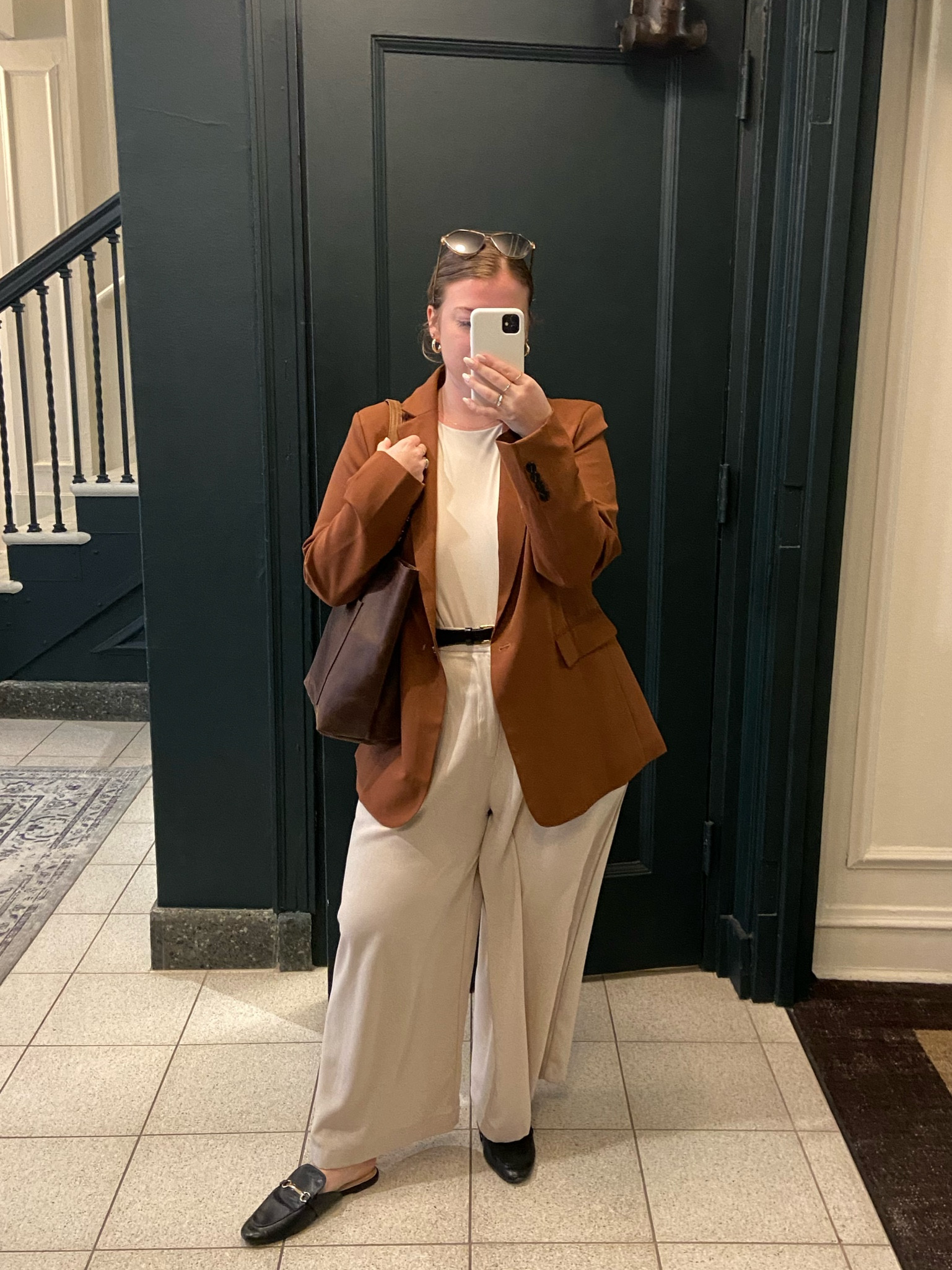Elevated casual office outfit