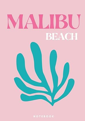 Malibu Beach NOTEBOOK: : Pink and Turquoise Coffee table style composition notebook with 130 page... | Amazon (US)
