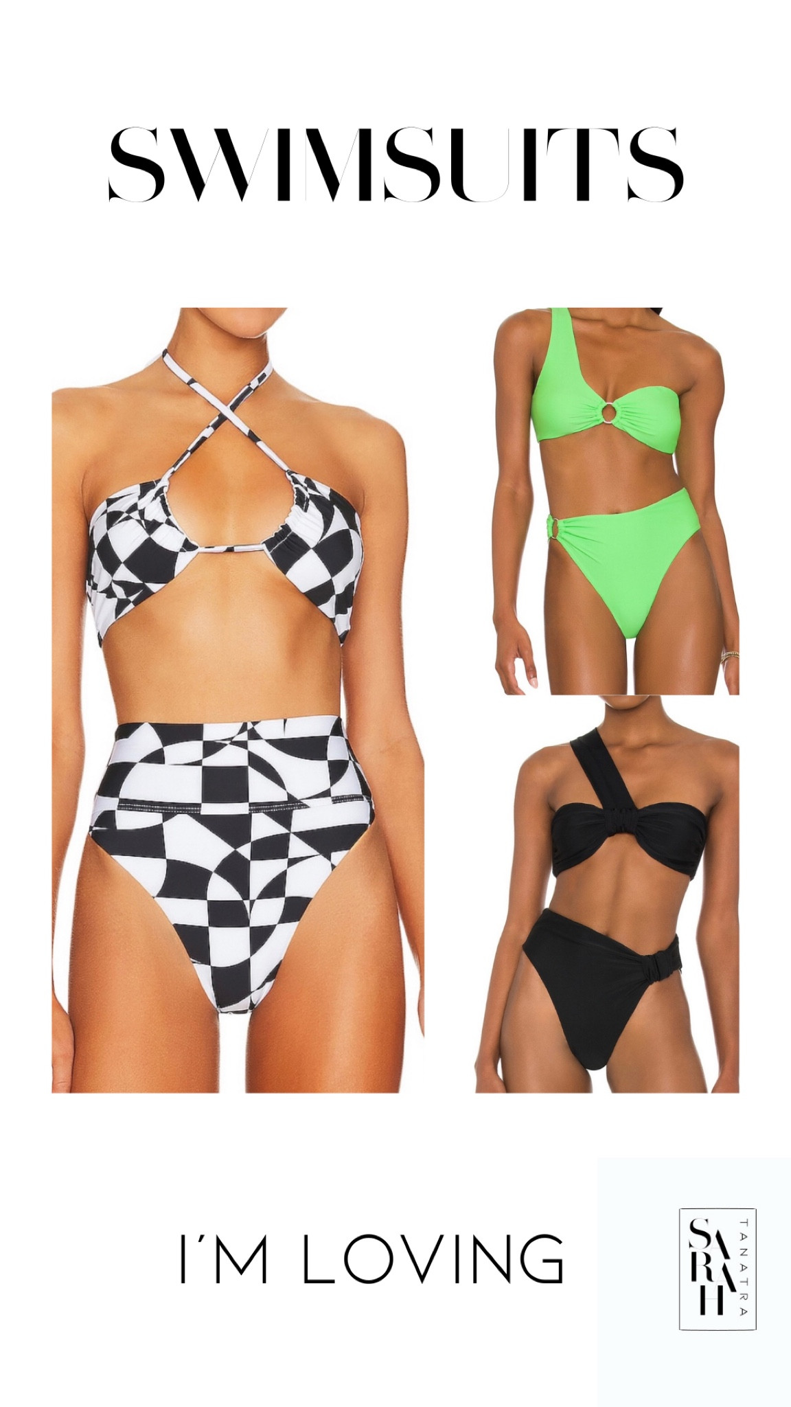 Bikinis 
Asymmetrical bikini 
One shoulder bikini 
High waisted bikini 
Revolve swim 

#LTKstyletip #LTKswim #LTKSeasonal