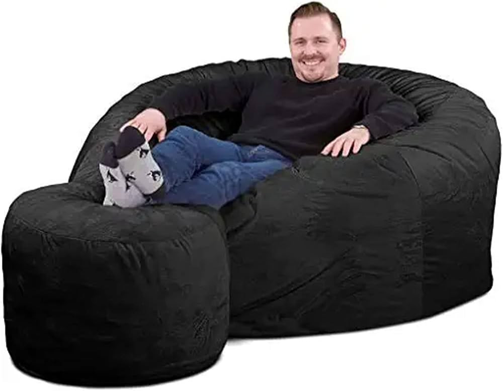 ULTIMATE SACK 5ft Bean Bag Chair & Footstool, Oversize Bean Bag Chair for Adults, Comfy Chair Bea... | Amazon (US)
