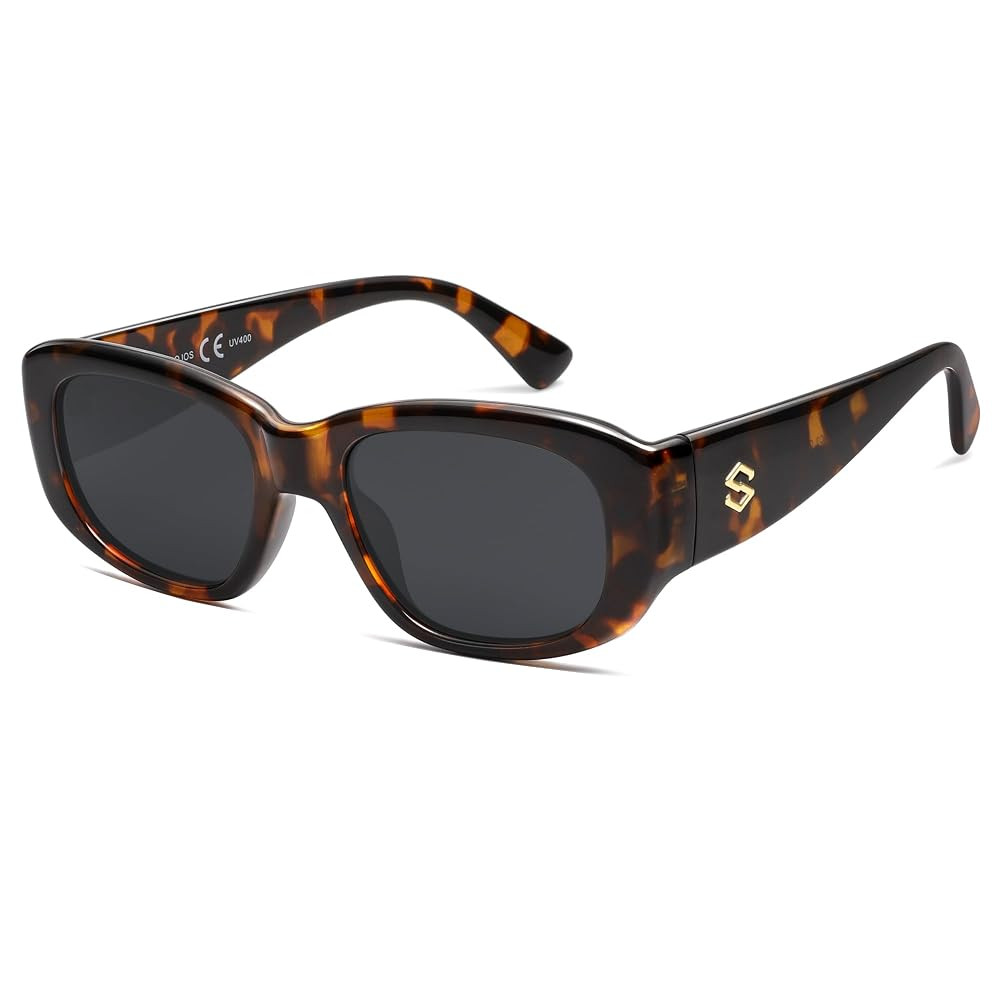 SOJOS Retro Large Rectangle Polarized Sunglasses Womens Mens Vintage Thick Chunky Frame 80s 90s L... | Amazon (US)