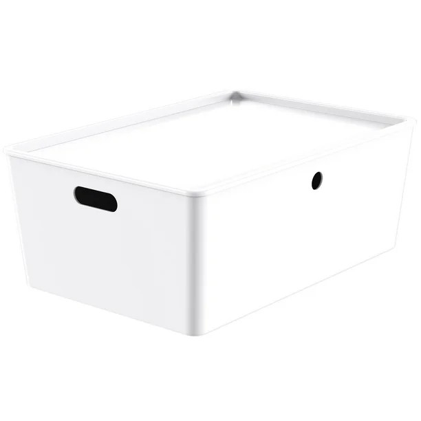 Mainstays XLarge Lidded Storage White - Walmart.com | Walmart (US)