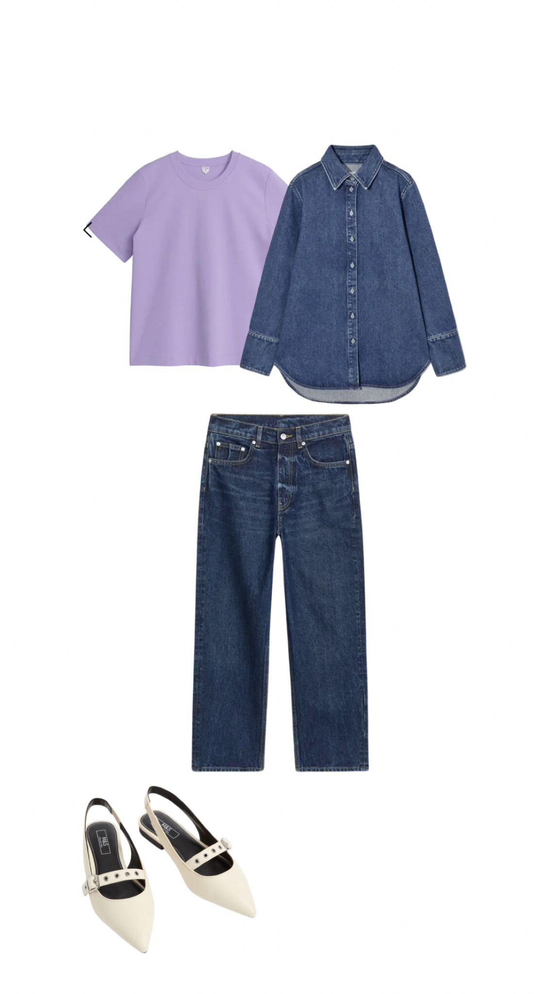 Lilac and dark denim =💜💙