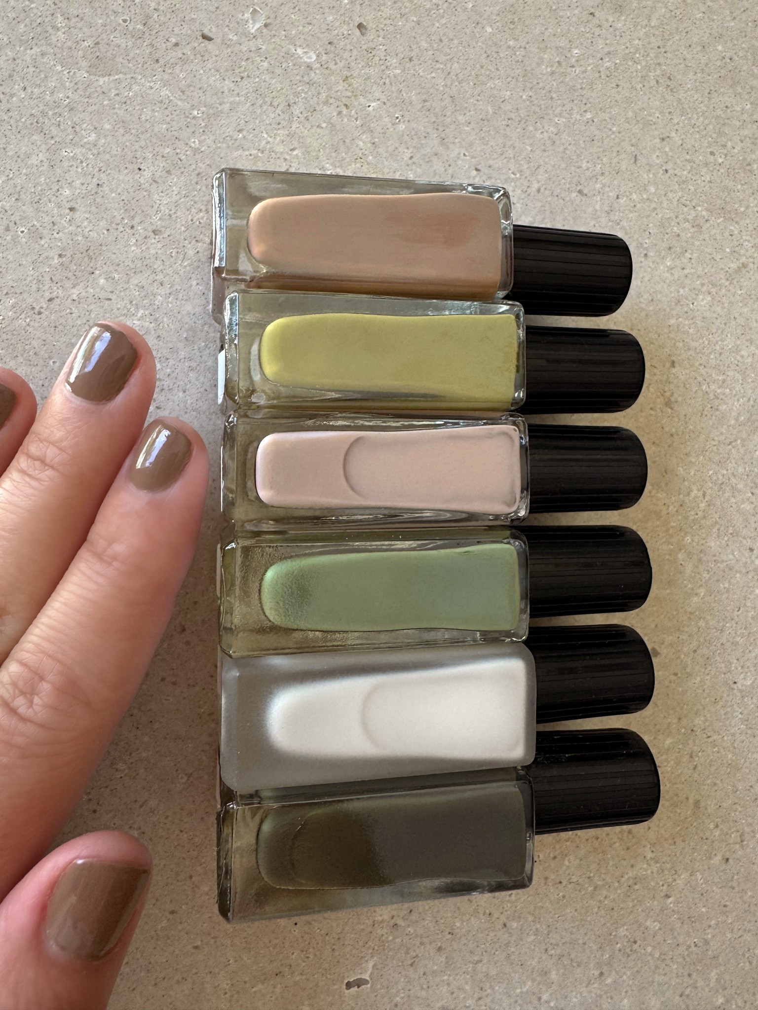 green, olive, nude, butter, white, pearl, brown, khaki nail polish colors lowtox nail polish for fall and winter 

#LTKSeasonal #LTKBeauty #LTKFallSale