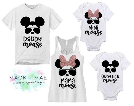 Matching Disney Family Shirts Sunglasses Mickey Mouse | Etsy | Etsy (US)