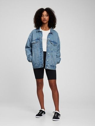 Teen Oversized Denim Jacket with Washwell | Gap (US)