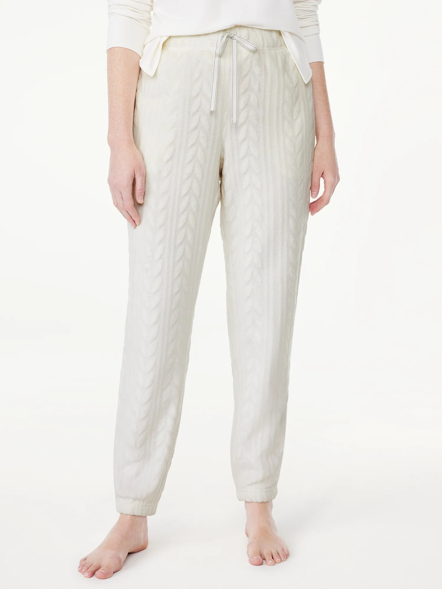 Joyspun Women's Plush Fleece Sleep Joggers, Sizes XS to 3X - Walmart.com | Walmart (US)