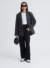 Dark Grey Textured Wool Blazer - Ellea | 4th & Reckless