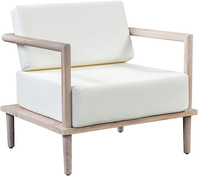 Emerson Cream Outdoor Lounge Chair (Cream) | Amazon (US)