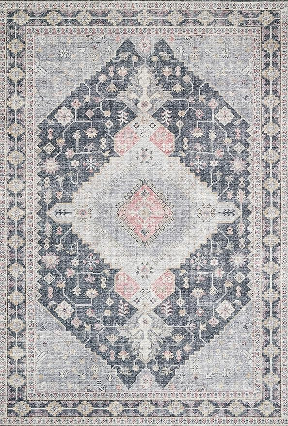 Loloi II Skye Collection SKY-02 CHARCOAL / MULTI, Traditional 9'-0" x 12'-0" Area Rug | Amazon (US)