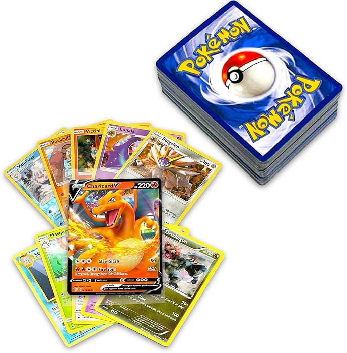 50+ Official Pokemon Cards Collection with 5 Foils in Any Combination and at Least 1 Rarity, GX, ... | Amazon (US)