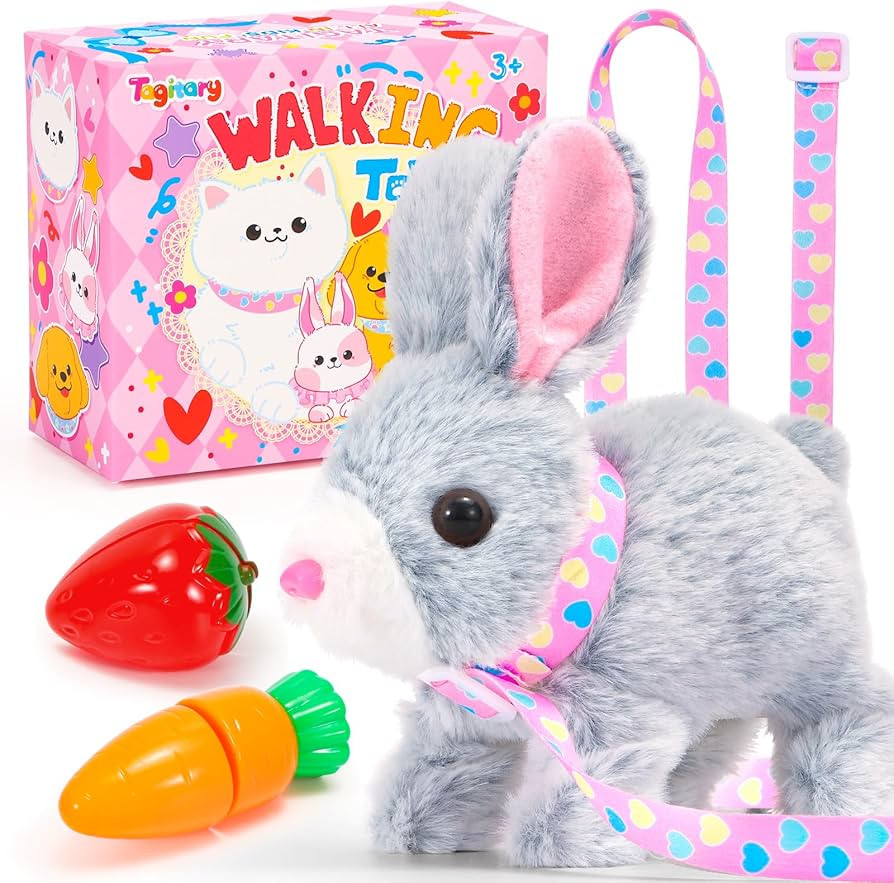 Tagitary Plush Bunny Toy for Kids,Interactive Realistic Bunny with Sounds,Walking,Ears Wiggling,T... | Amazon (US)