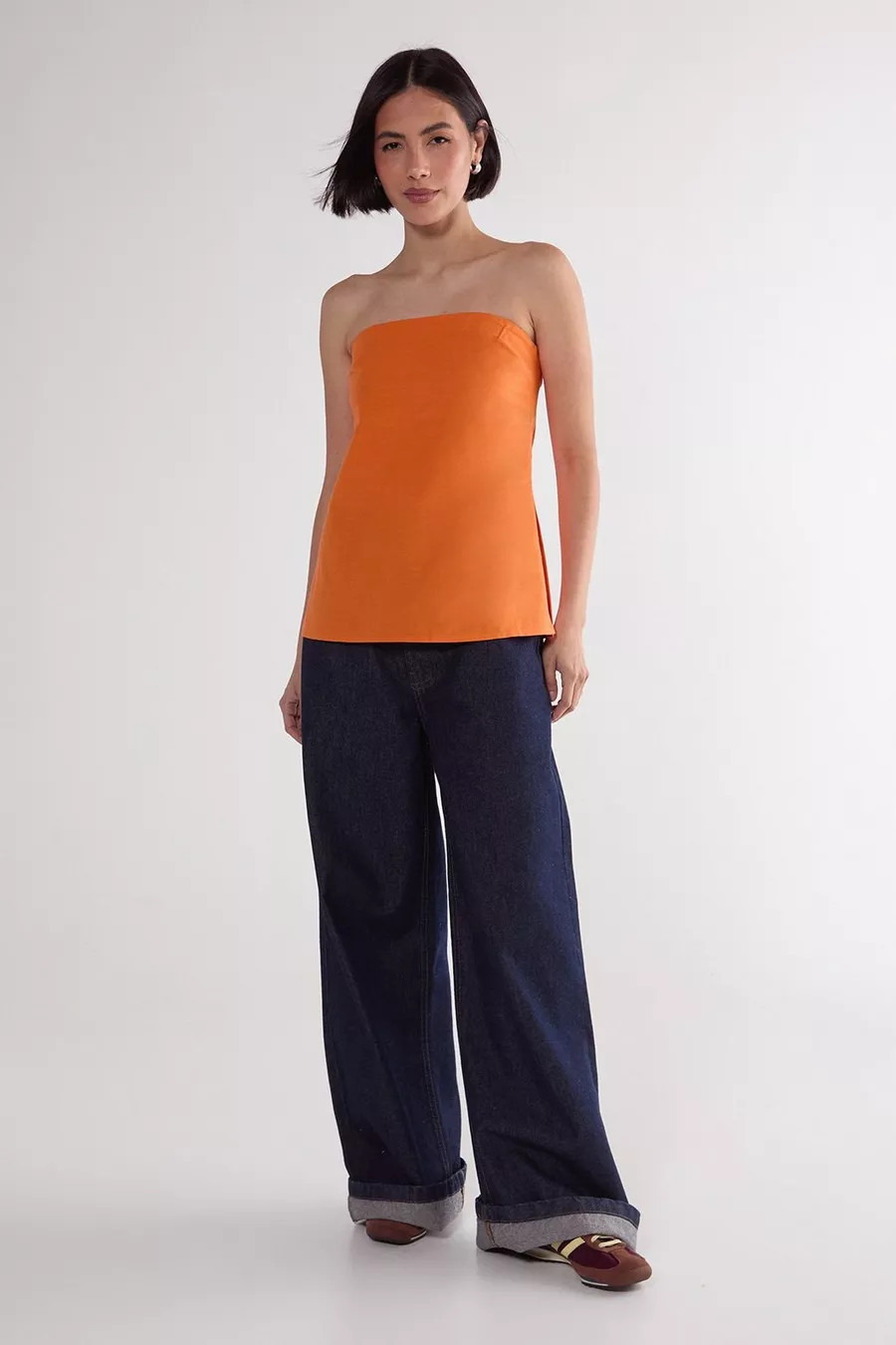 Linen Mix Bandeau Top | Nasty Gal US