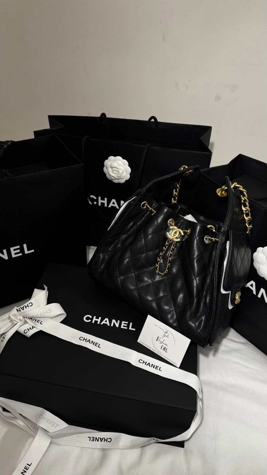 Chanel 25 Small Handbag Bag Grained Caviar Leather Gold Hardware NIB RRP5050 | eBay UK