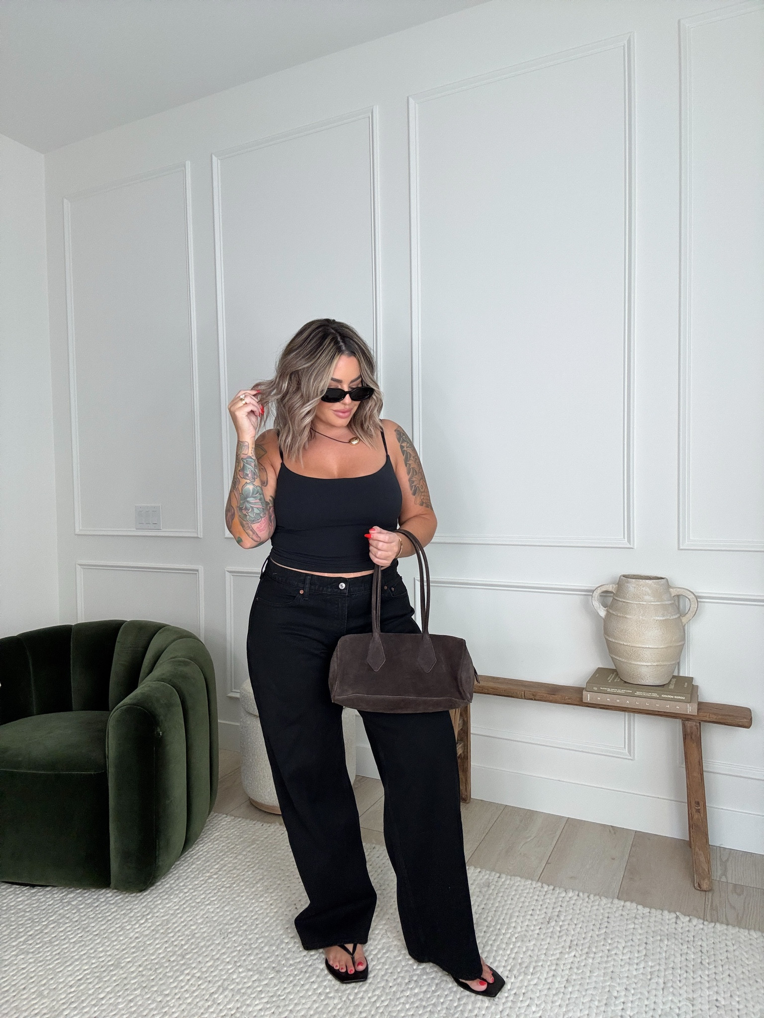 Bra free tank L 
Jeans sized up to 32L for baggy fit 


#LTKSaleAlert #LTKFindsUnder50 #LTKFindsUnder100