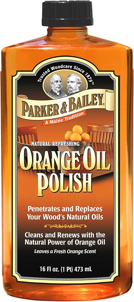 Parker & Bailey Orange Oil Polish, Natural Orange Scented Furniture Cleaner & Wood Table Cleaner,... | Amazon (US)