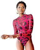 Pantora Women's Kim Body Suit, Pink Leopard, 4X-Large | Amazon (US)