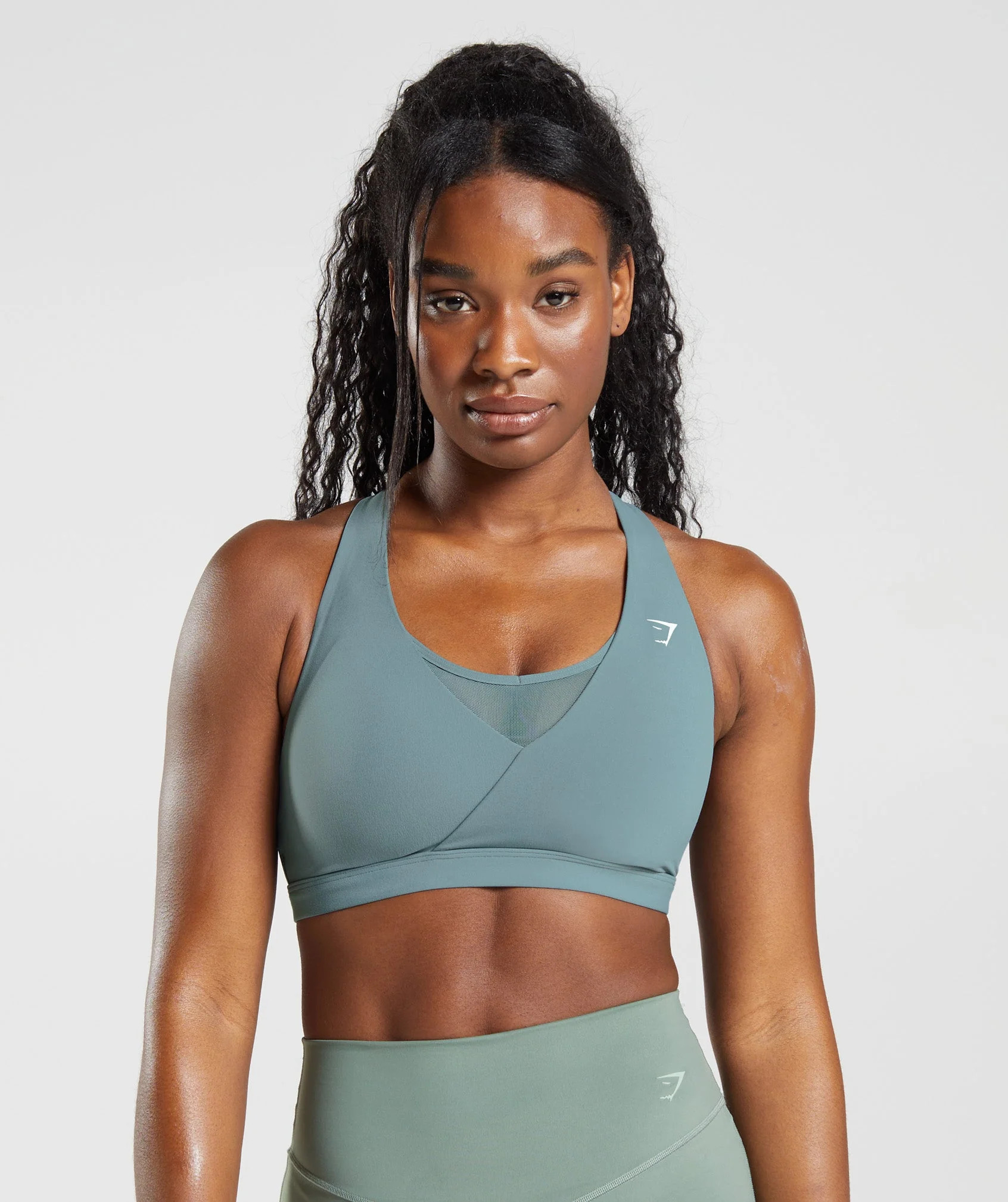 Crossover Sports Bra Thunder Blue | Gymshark US
