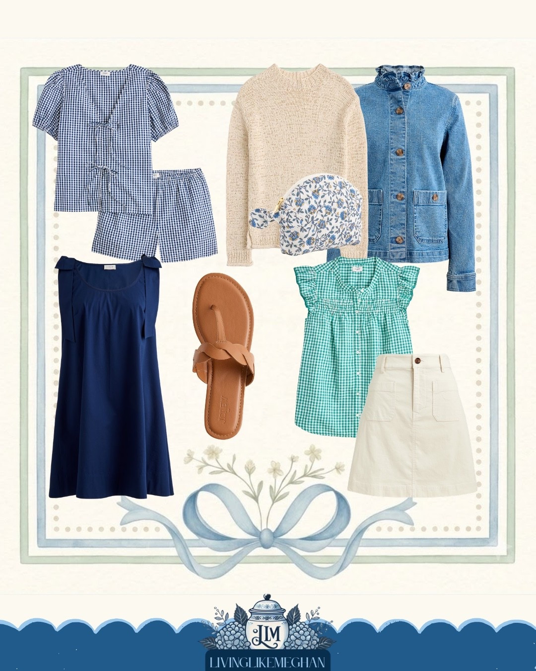 Effortless late summer into early fall outfits! 💙 ☀️ Stay cozy in classic navy mini dresses, gingham matching loungewear sets, and ruffle denim jacket layers. Pair with braided leather sandals and a floral travel cosmetic bag for easy, everyday style. tap to shop these everyday wardrobe staples and cozy knit favorites 🧺 🤍

#LTKSaleAlert #LTKSeasonal #LTKootd