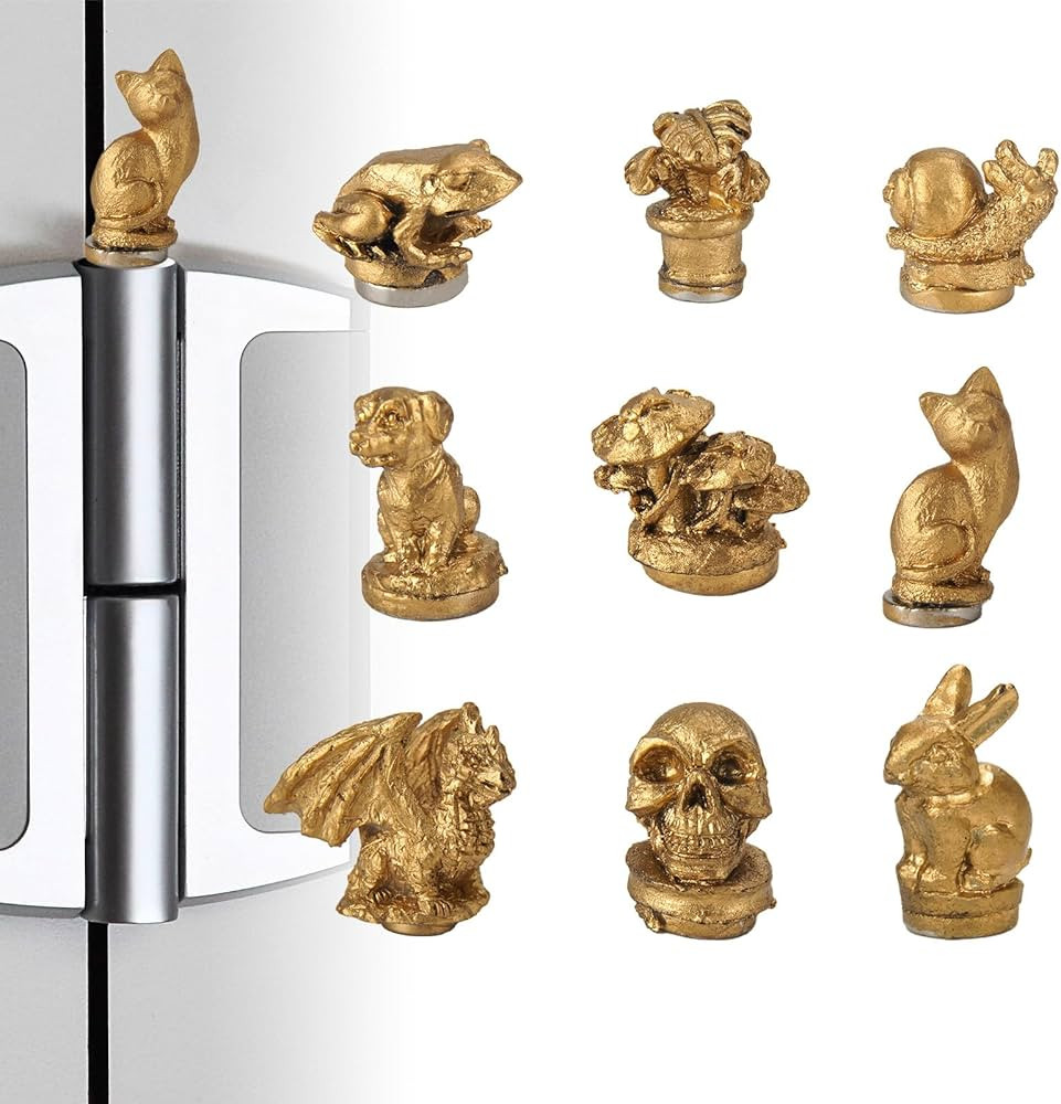 9 Pack Decoration Hinge Heads Decorative Topper, Magnetic Hinge Head Door Toppers, Animal Hinge H... | Amazon (US)