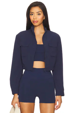 WellBeing + BeingWell Aspyn Cropped Jacket in Navy from Revolve.com | Revolve Clothing (Global)