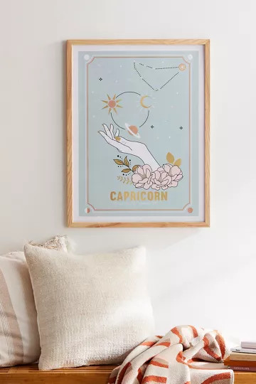 Emanuela Carratoni Zodiac Series Capricorn Art Print | Urban Outfitters (US and RoW)