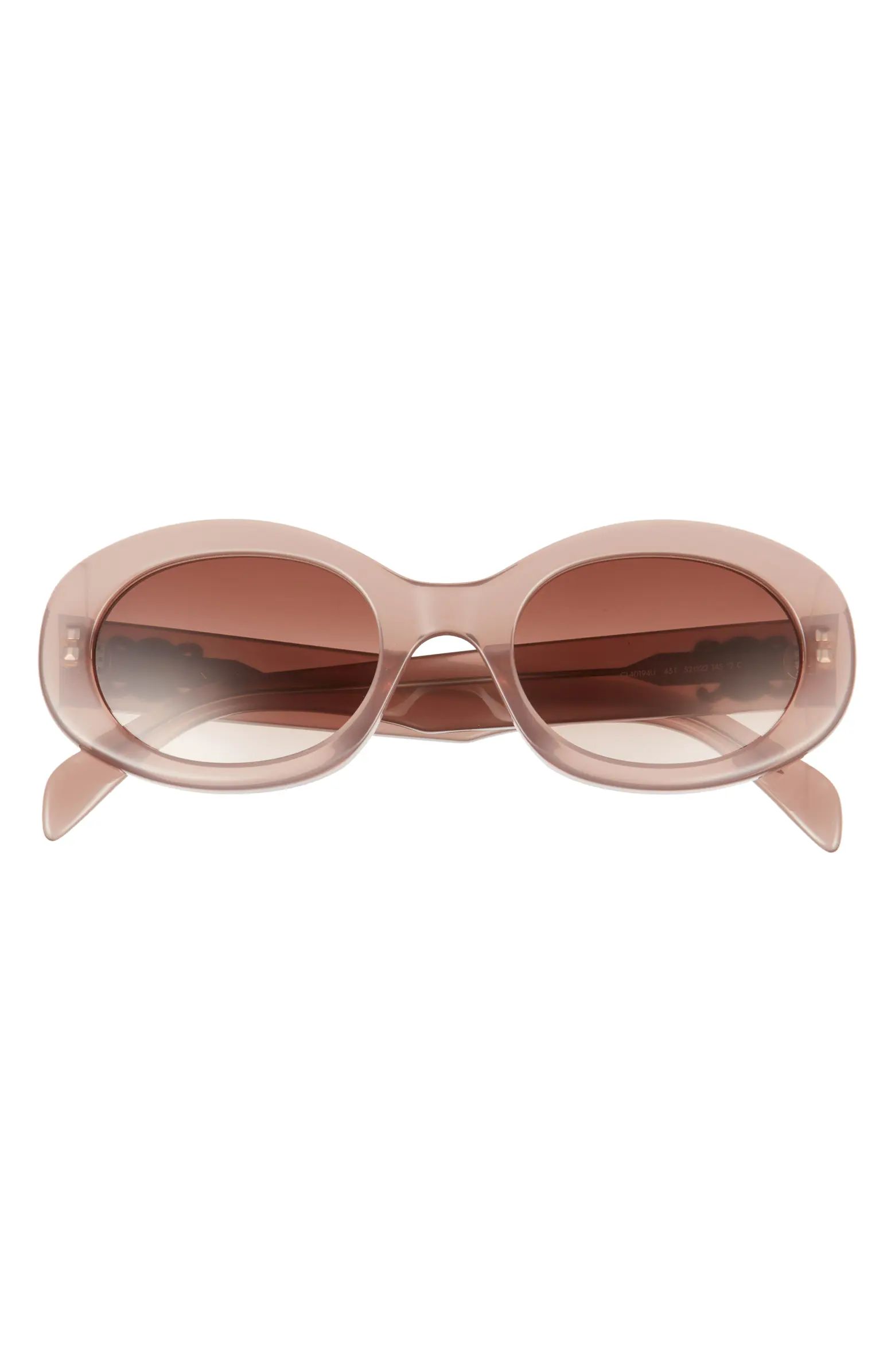 CELINE Triomphe 52mm Gradient Oval Sunglasses | Nordstrom | Nordstrom