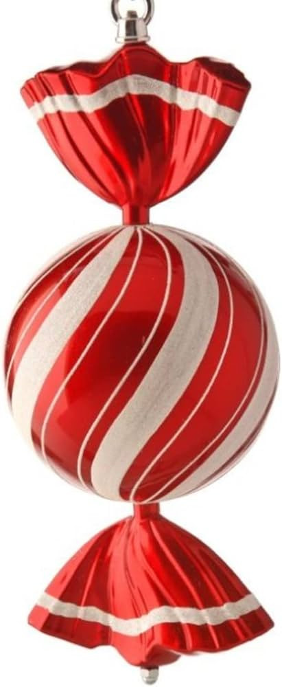 Regency International 13" Vacuum Plated Peppermint Candy Round Twist Ornament | Amazon (US)