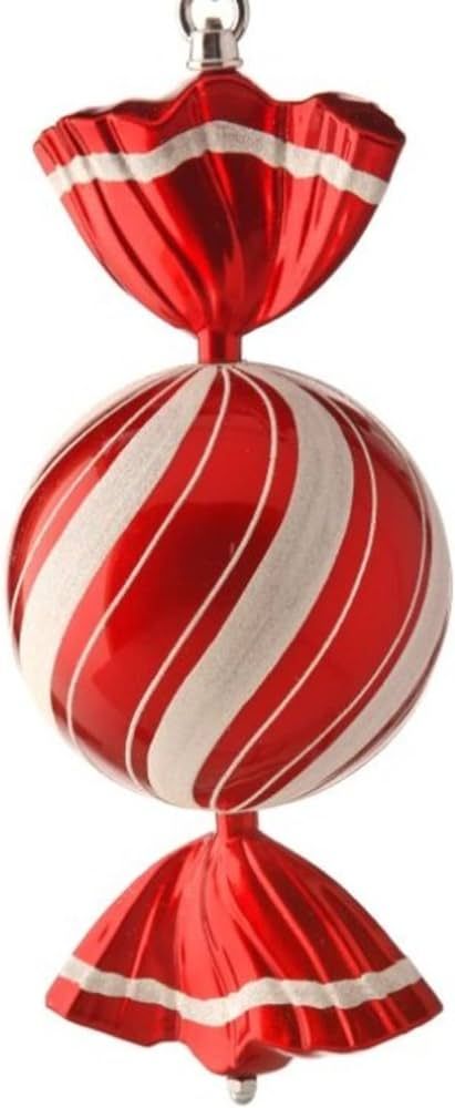 Regency International 13" Vacuum Plated Peppermint Candy Round Twist Ornament | Amazon (US)